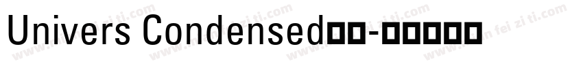 Univers Condensed黑体字体转换